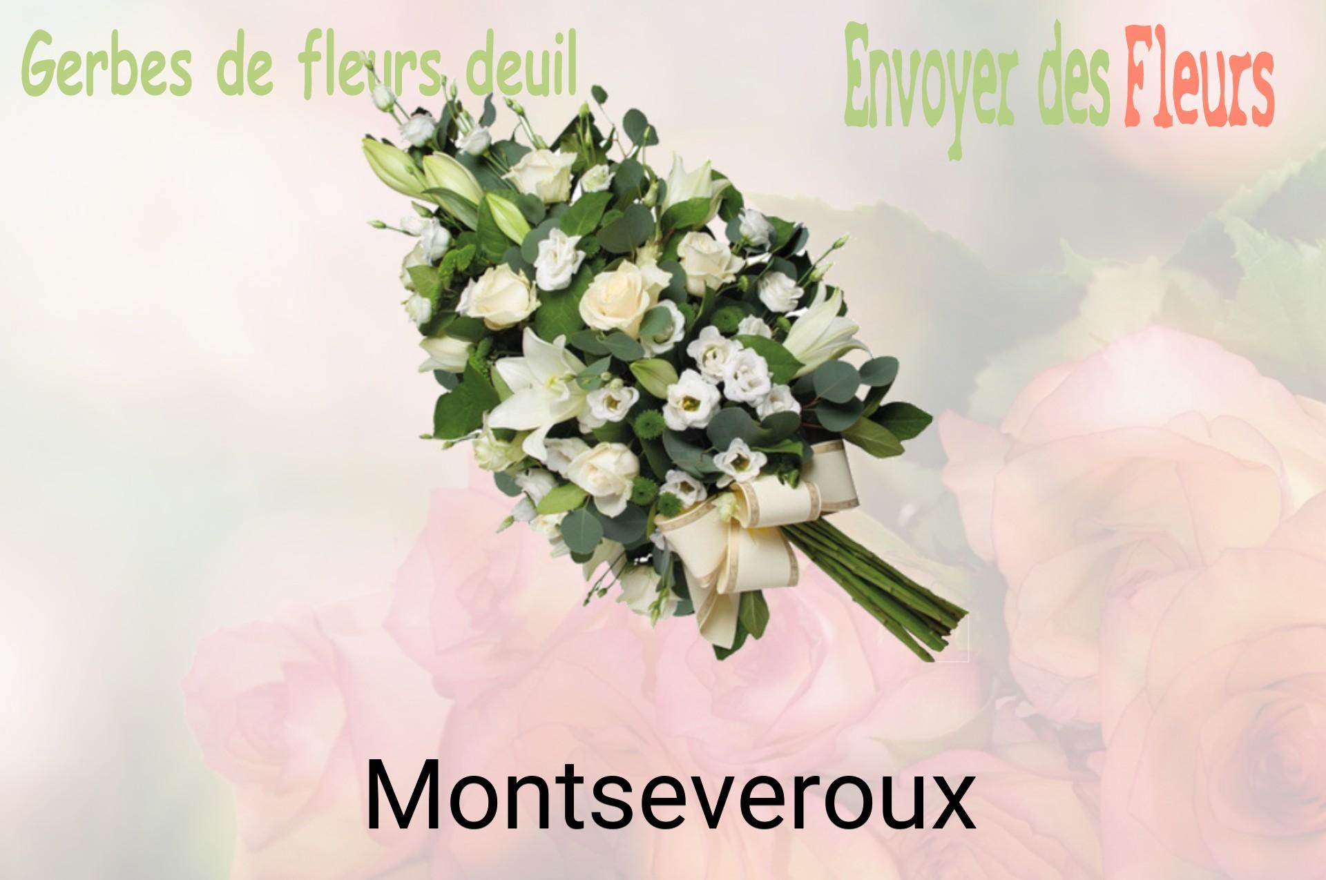 Gerbe de fleurs de deuil livrée à Montseveroux